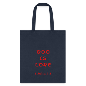 God is Love Tote Bag - navy