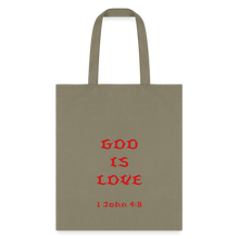 Load image into Gallery viewer, God is Love Tote Bag - khaki
