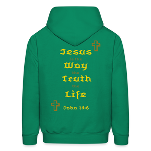 Unisex Jesus is the Way Hoodie - kelly green