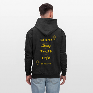 Unisex Jesus is the Way Hoodie - charcoal grey