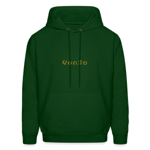 God is Love Gold Letter Hoodie - forest green