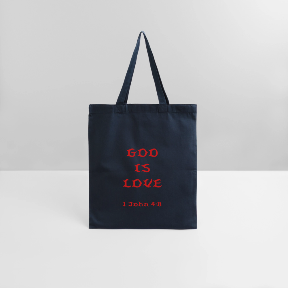 God is Love Tote Bag - navy