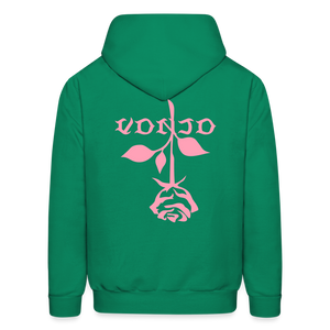 Unisex VonJo Floral (Pink Letter) Hoodie - kelly green