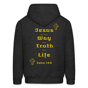 Unisex Jesus is the Way Hoodie - charcoal grey