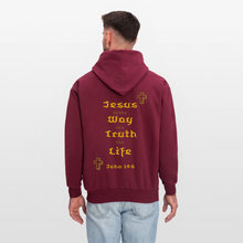Load image into Gallery viewer, Unisex Jesus is the Way Hoodie - burgundy
