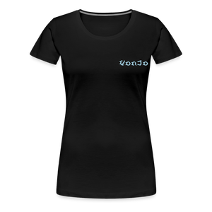 Women's God is Love (Baby Blue Letter) Tee - black