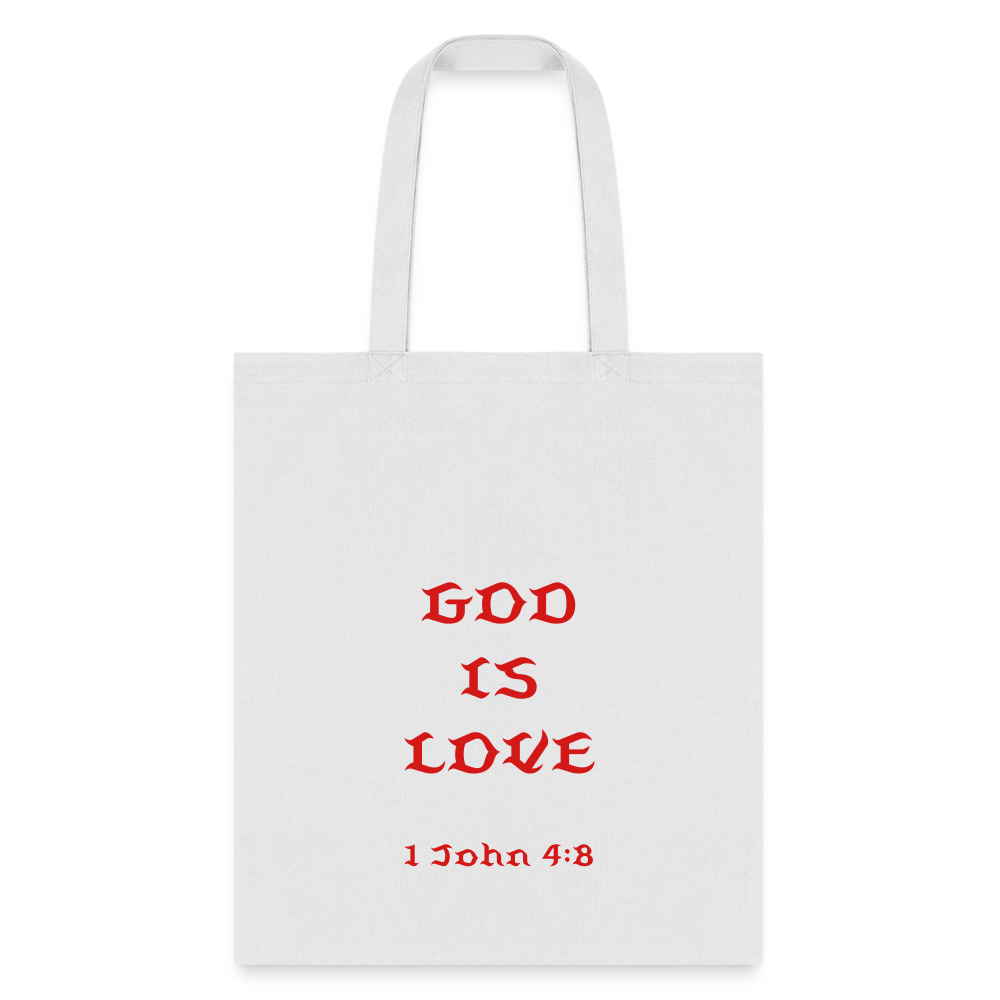 God is Love Tote Bag - white