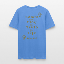Load image into Gallery viewer, Unisex Jesus is the Way Tee - carolina blue

