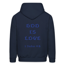 Load image into Gallery viewer, Unisex God is Love Royal Blue Letter Hoodie - navy
