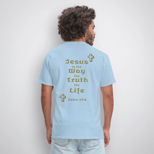 Load image into Gallery viewer, Unisex Jesus is the Way Tee - powder blue

