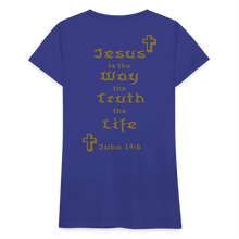 Load image into Gallery viewer, Women’s Jesus is the Way Tee - royal blue
