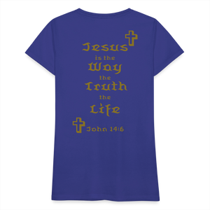 Women’s Jesus is the Way Tee - royal blue