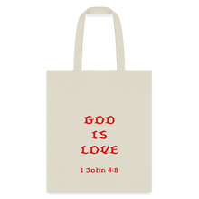 Load image into Gallery viewer, God is Love Tote Bag - natural
