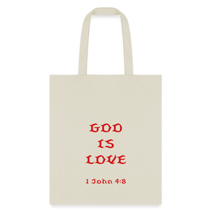 God is Love Tote Bag - natural