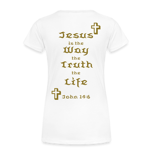 Women’s Jesus is the Way Tee - white