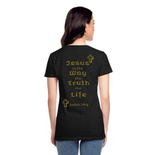 Load image into Gallery viewer, Women’s Jesus is the Way Tee - charcoal grey
