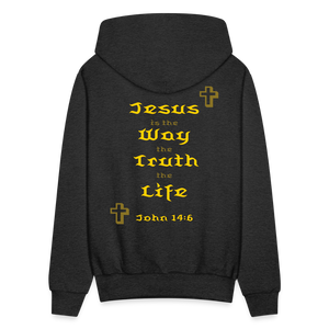 Unisex Jesus is the Way Hoodie - charcoal grey