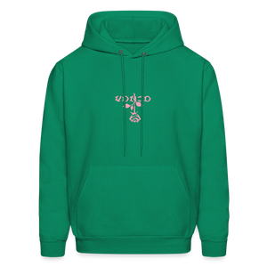 Unisex VonJo Floral (Pink Letter) Hoodie - kelly green