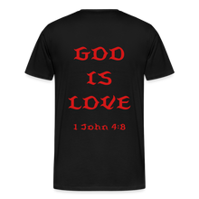 Load image into Gallery viewer, Men&#39;s God is Love (Red Letter) Tee - black
