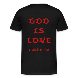 Men's God is Love (Red Letter) Tee - black