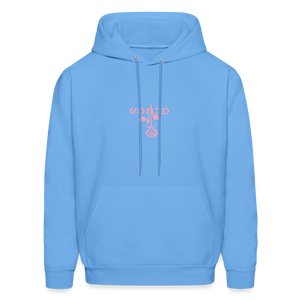 Unisex VonJo Floral (Pink Letter) Hoodie - carolina blue