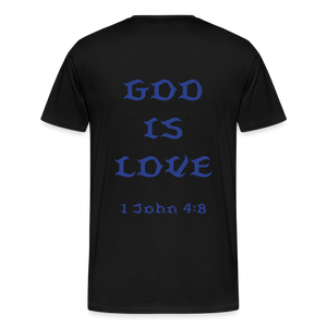 Men's God is Love (Blue Letter) Tee - black