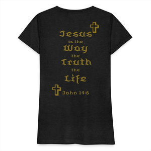 Women’s Jesus is the Way Tee - charcoal grey
