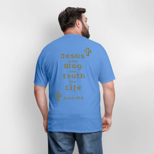 Load image into Gallery viewer, Unisex Jesus is the Way Tee - carolina blue
