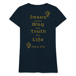 Women’s Jesus is the Way Tee - deep navy