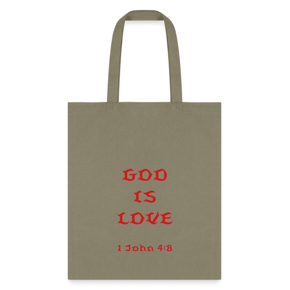 God is Love Tote Bag - khaki