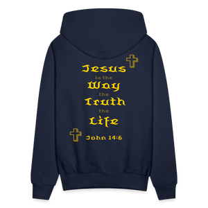 Unisex Jesus is the Way Hoodie - navy