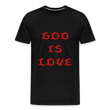 Load image into Gallery viewer, God is Love (Front) Red Letter Tee - black
