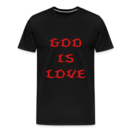 God is Love (Front) Red Letter Tee - black