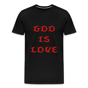 God is Love (Front) Red Letter Tee - black