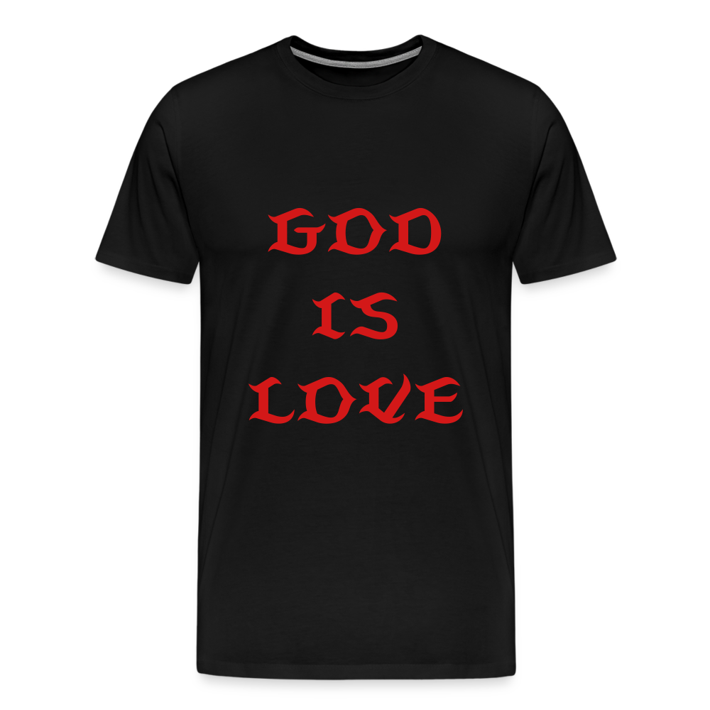 God is Love (Front) Red Letter Tee - black