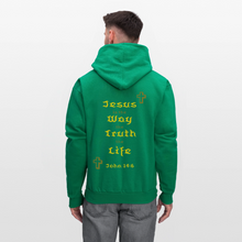 Load image into Gallery viewer, Unisex Jesus is the Way Hoodie - kelly green
