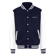 Load image into Gallery viewer, God is Love Heavyweight Letterman Jacket - navy/white
