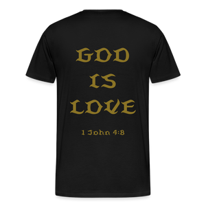 Men's God is Love (Gold Letter) Tee - black