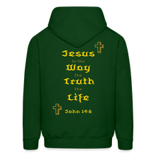 Load image into Gallery viewer, Unisex Jesus is the Way Hoodie - forest green
