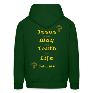 Unisex Jesus is the Way Hoodie - forest green