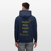 Load image into Gallery viewer, Unisex Jesus is the Way Hoodie - navy

