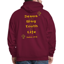 Load image into Gallery viewer, Unisex Jesus is the Way Hoodie - burgundy
