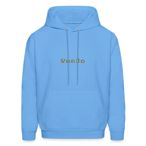 God is Love Gold Letter Hoodie - carolina blue