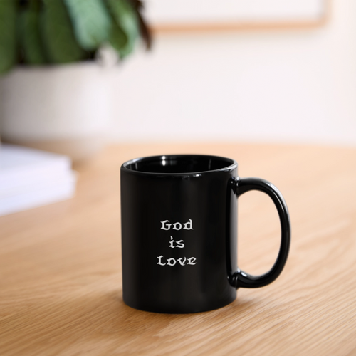 God is Love Mug - black