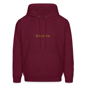 God is Love Gold Letter Hoodie - burgundy