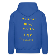 Load image into Gallery viewer, Unisex Jesus is the Way Hoodie - royal blue
