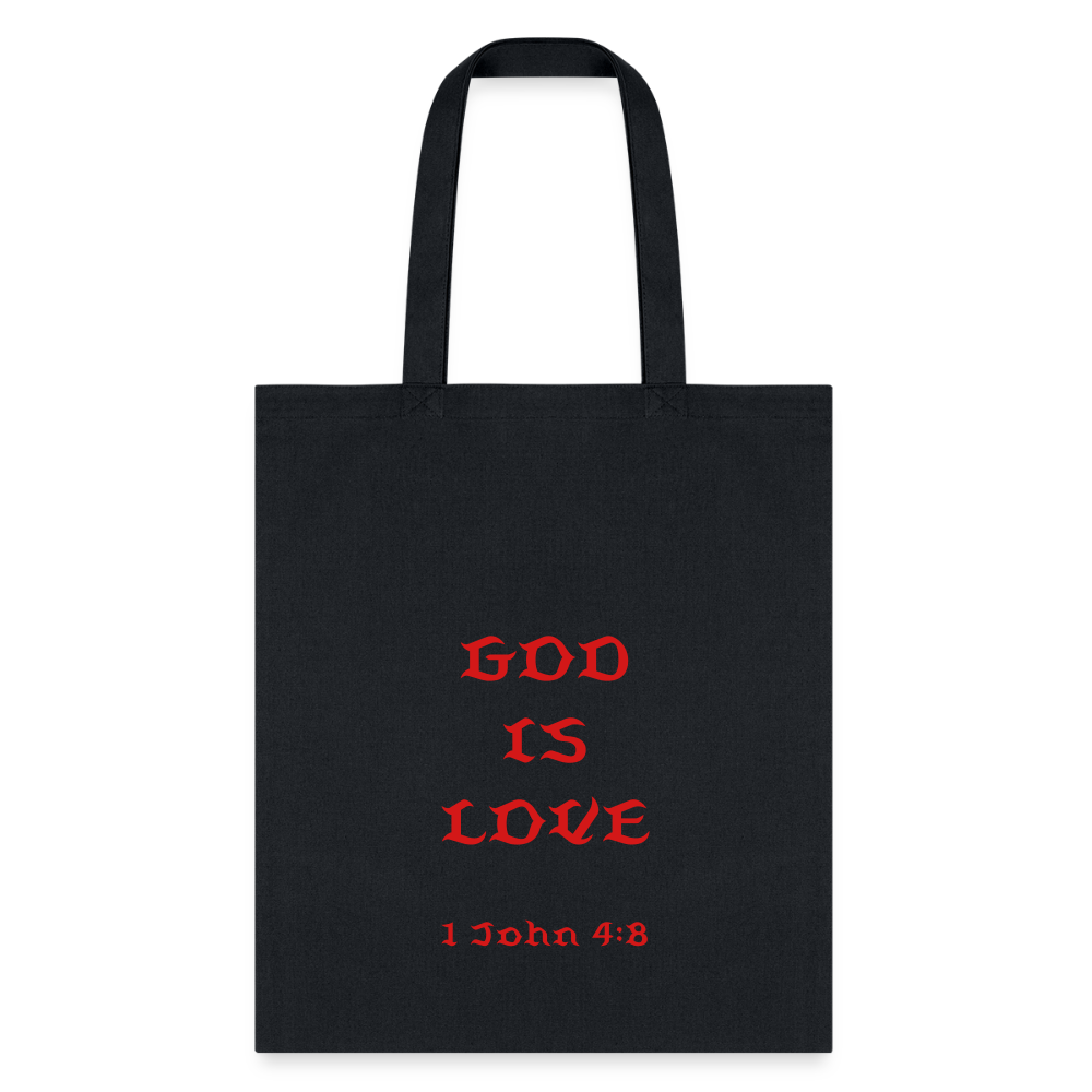 God is Love Tote Bag - black