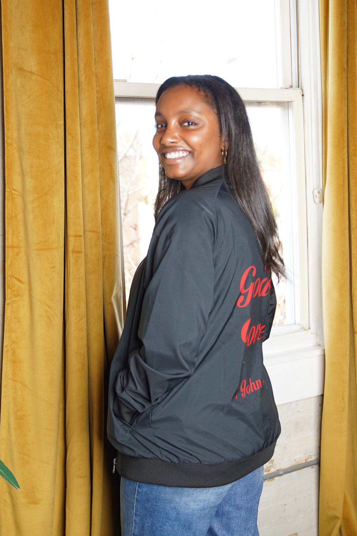 God is Love Bomber Jacket (unisex)