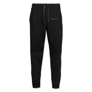 Unisex God is Love Joggers Metallic Gold Letters - black/asphalt