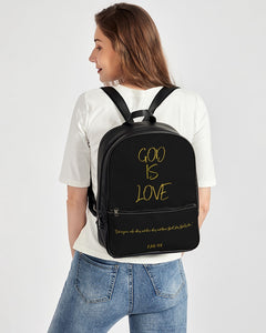 God is Love Classic Faux Leather Backpack